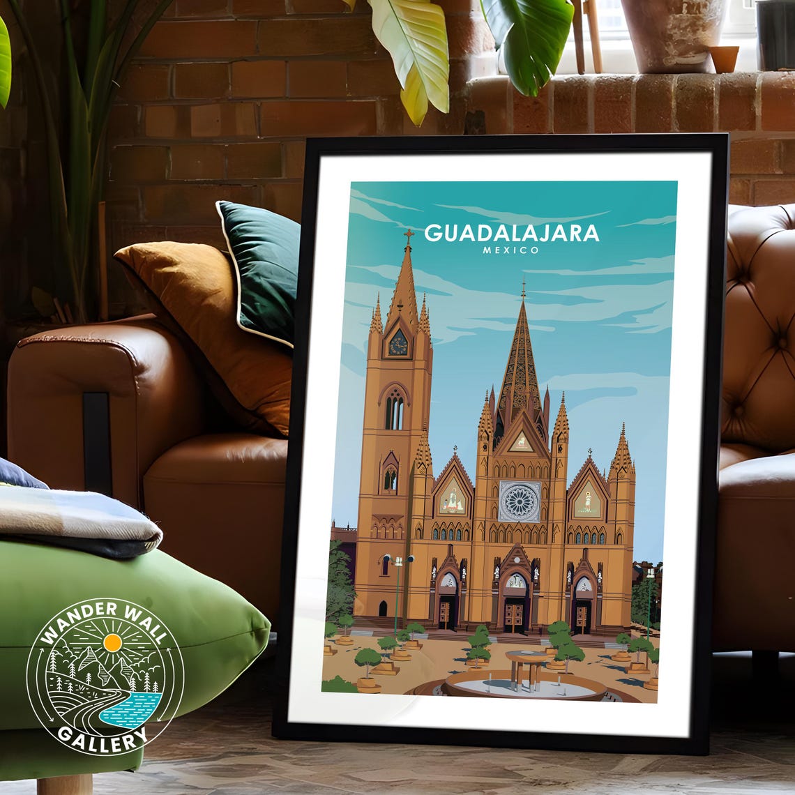 Guadalajara Mexico Travel Poster Vintage Mexican Print Landmark Art Personalized Home Decor Gift - Image 6
