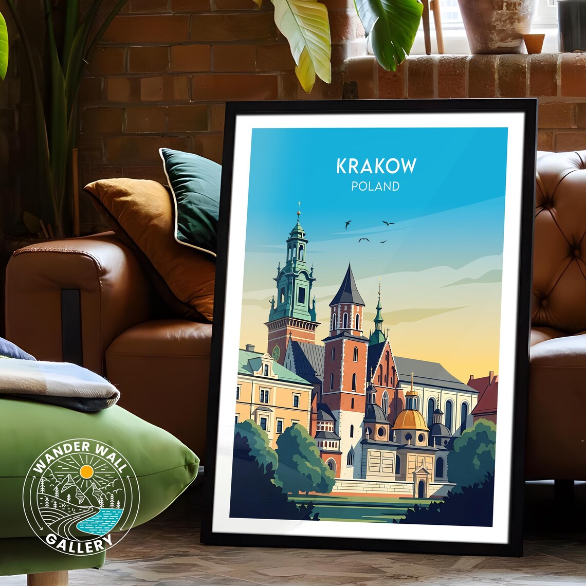 Krakow Poland Wawel Cathedral Spires Towers Vintage Travel Poster - Image 6