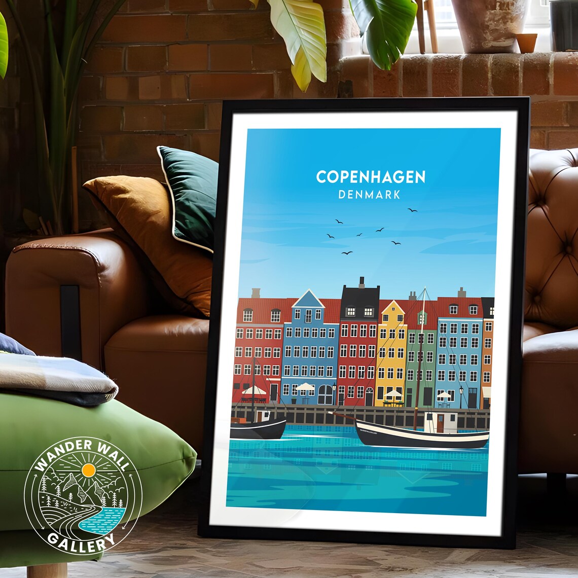 Copenhagen Denmark Nyhavn Colorful Harbor Houses Boats Poster - Image 6