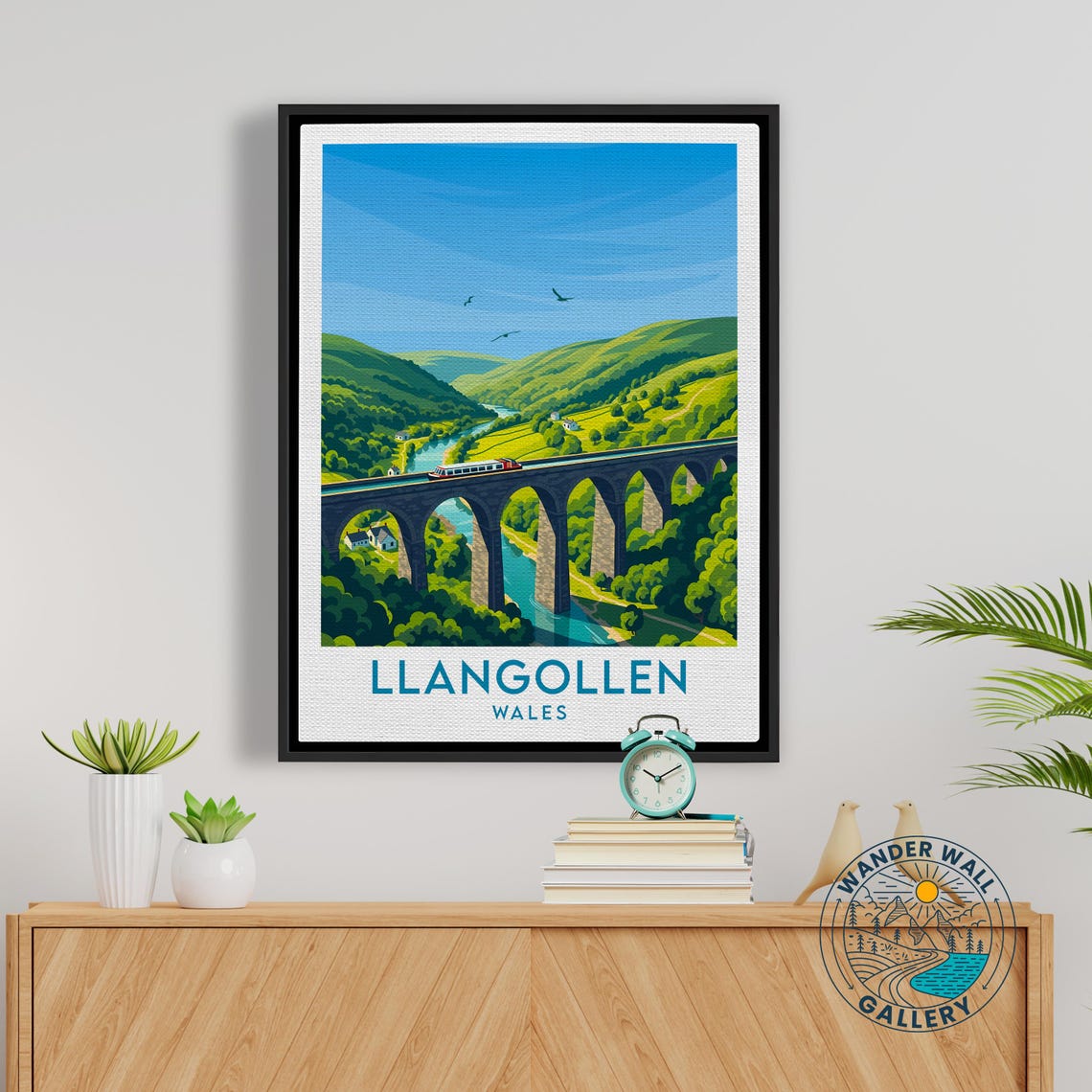 Llangollen Wales Pontcysyllte Aqueduct Canal Boat Travel Poster - Image 5