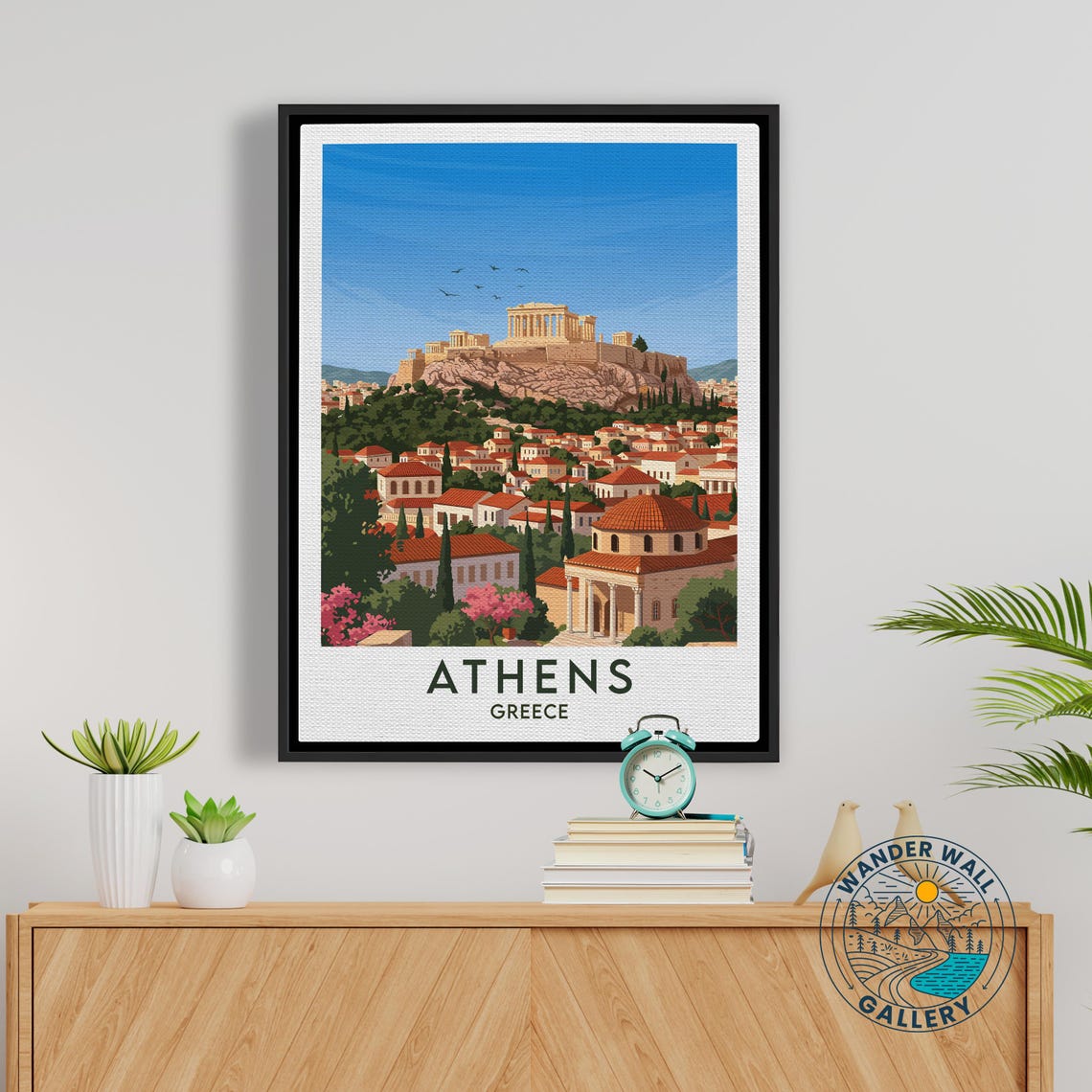 Athens Greece Acropolis Parthenon Ancient Cityscape Travel Poster - Image 5