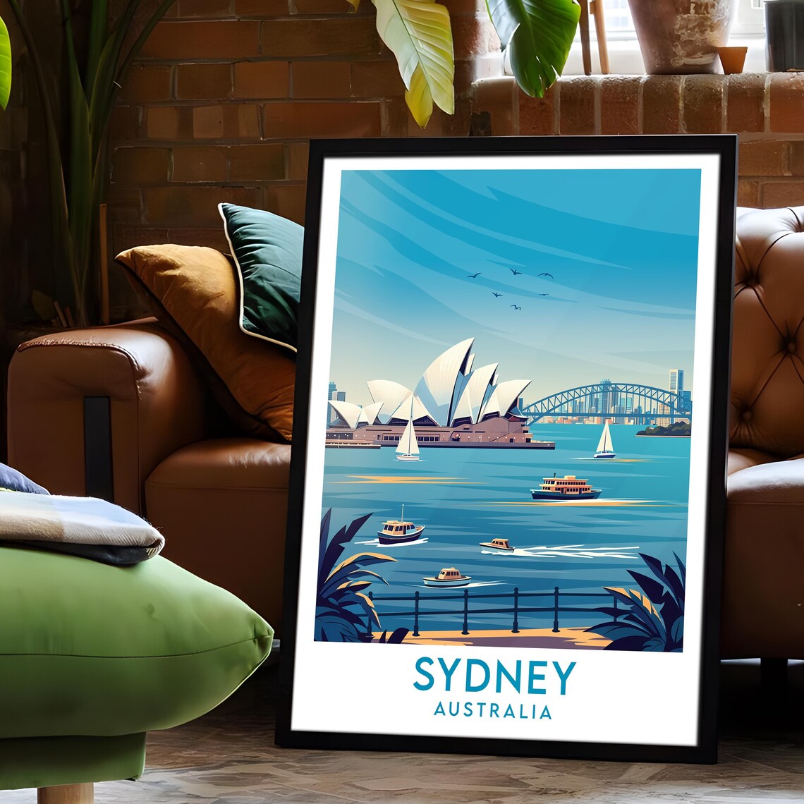 Sydney Australia Harbor Opera House Bridge City Skyline Poster - Image 6