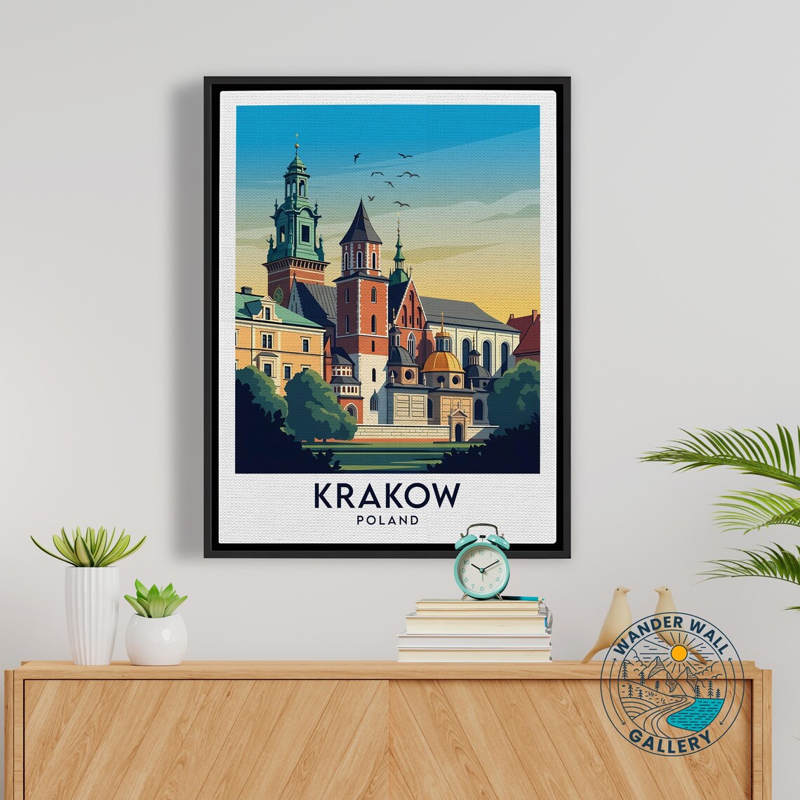 Krakow Poland Historic Cathedral Spires Cityscape Travel Poster - Image 5