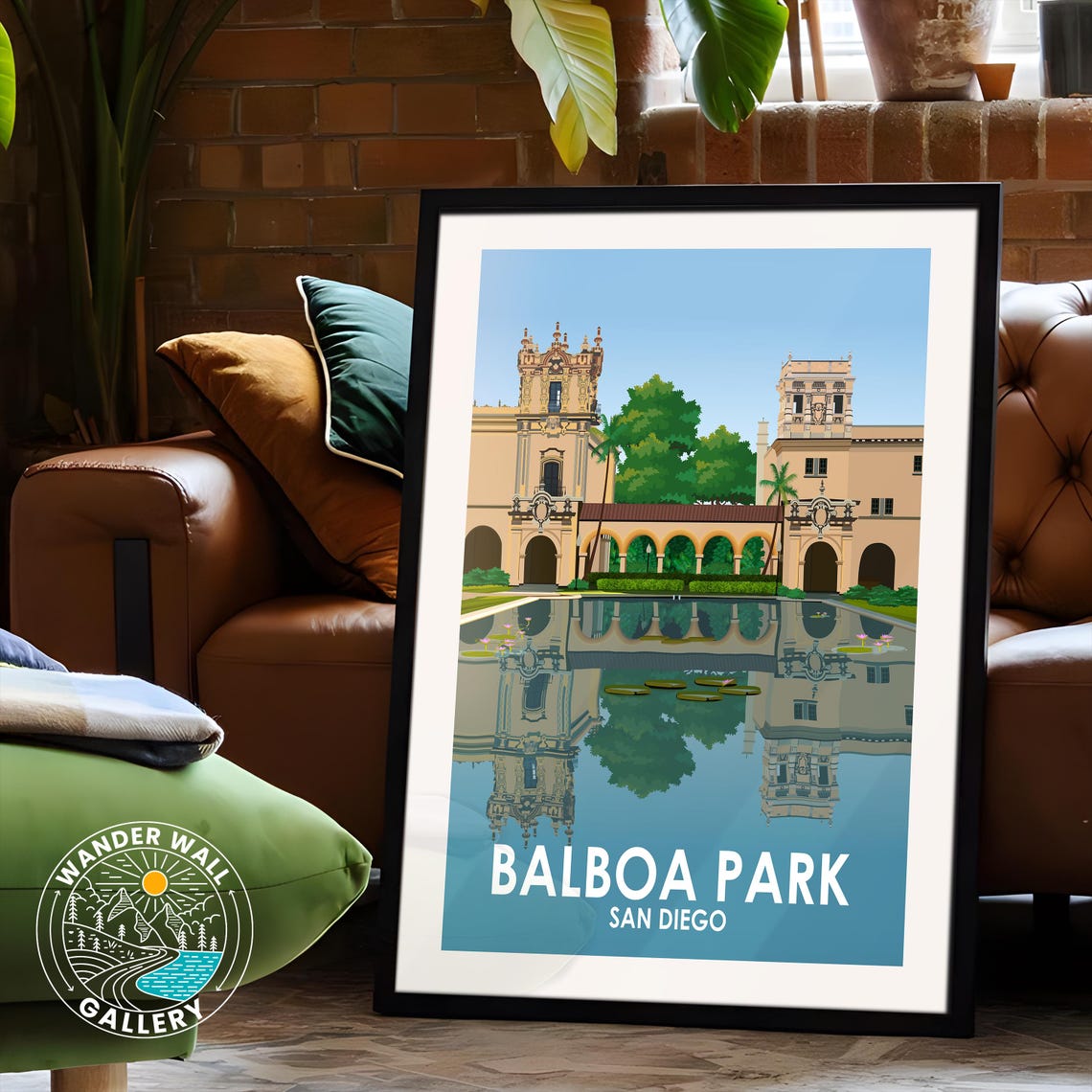 Balboa Park San Diego Spanish Colonial Reflecting Pool Travel Poster - Image 6