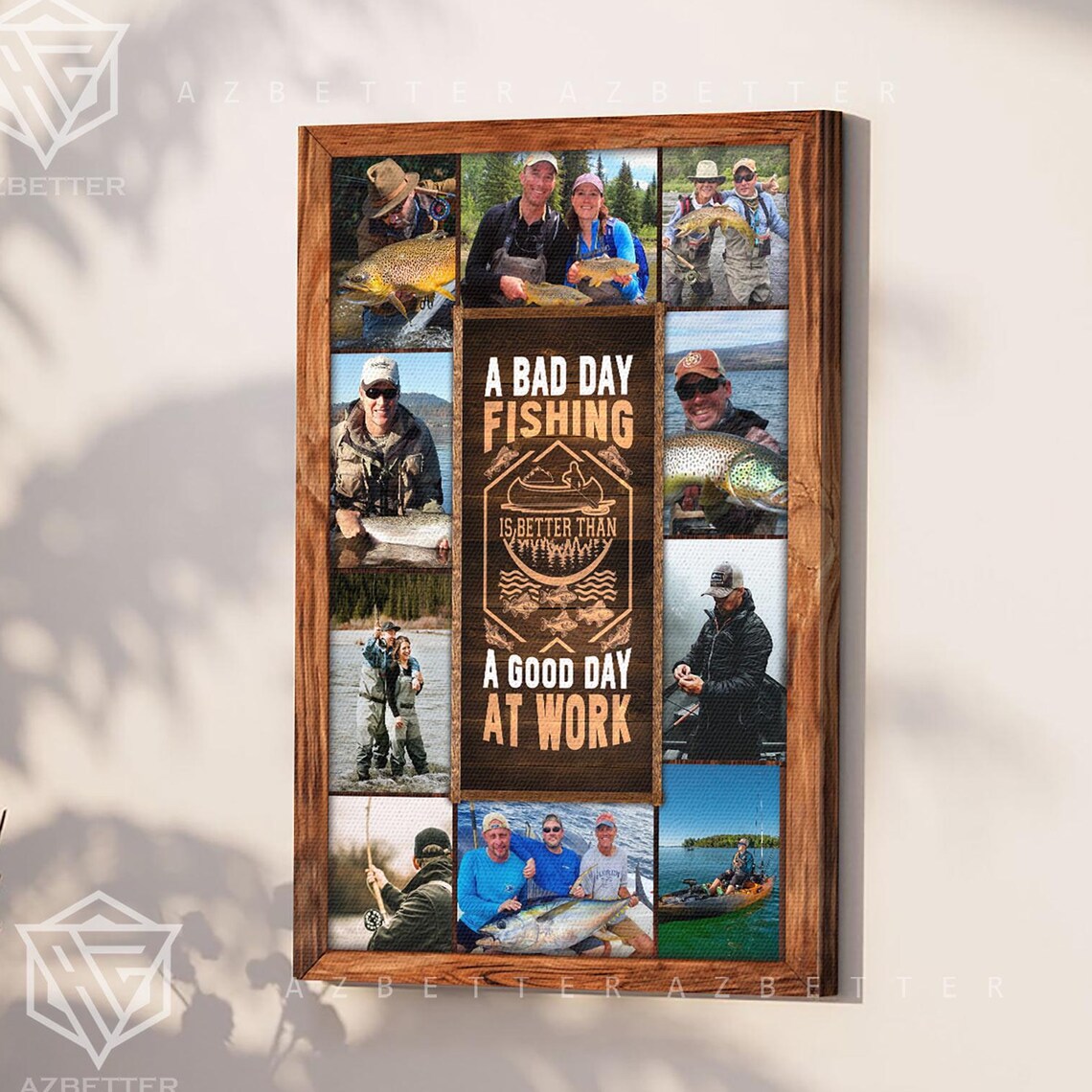A Bad Day Fishing Beats A Good Day At Work Photo Collage Poster