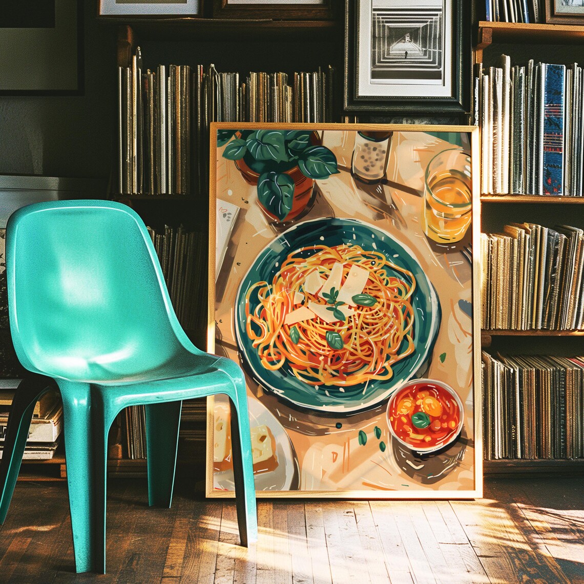 Pasta Food Poster, Italy Cuisine Wall Art Print - Image 2