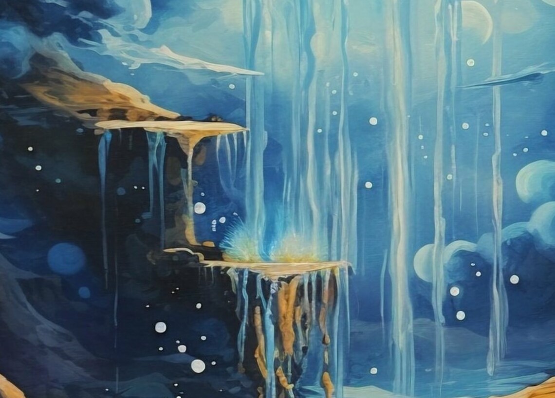 Apocalyptique Deau Et Dautomne De Lune, Art Print - Image 3
