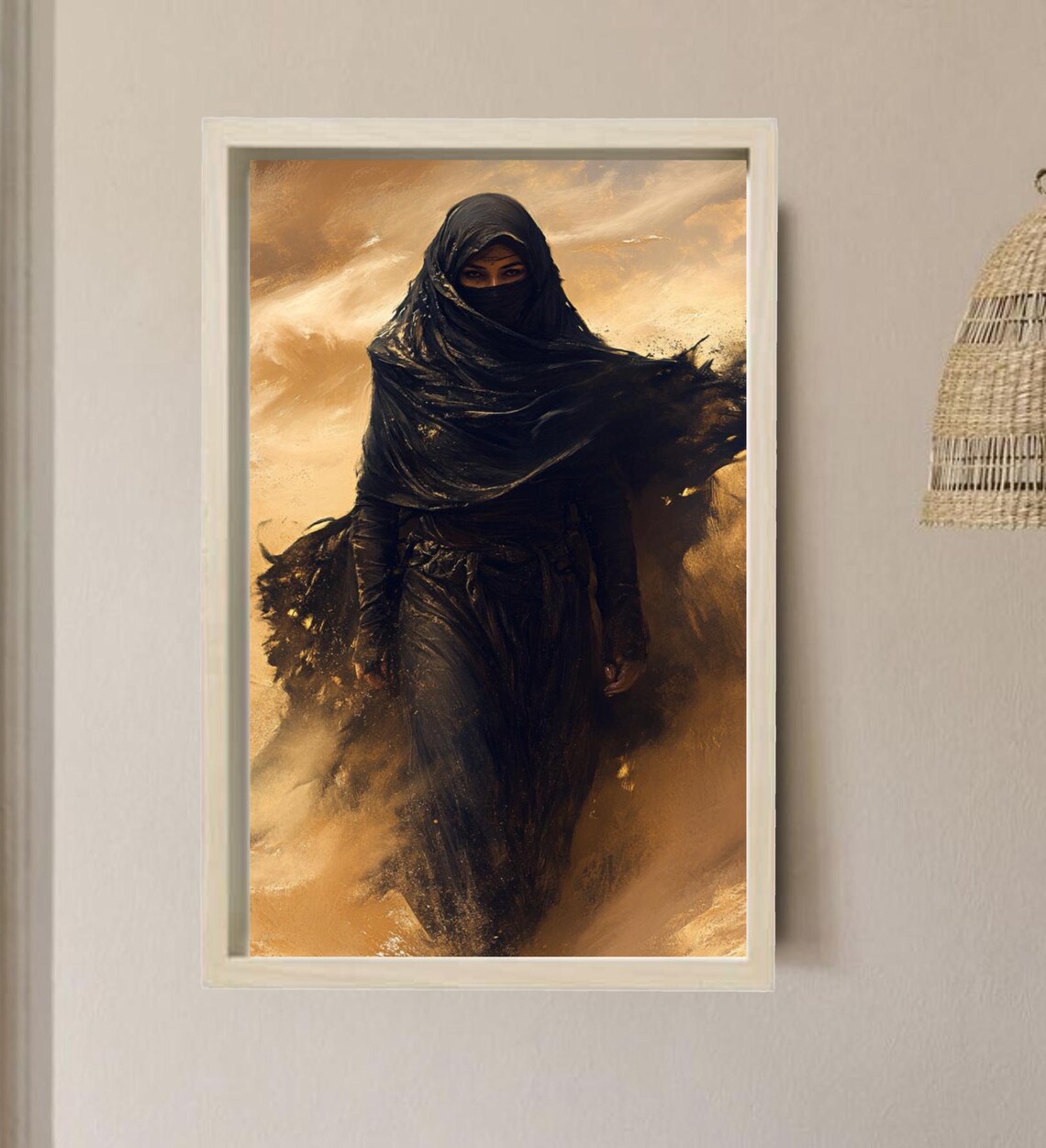 Bedouin Woman Mystical Desert Warrior Art Print