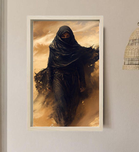 Bedouin Woman Mystical Desert Warrior Art Print