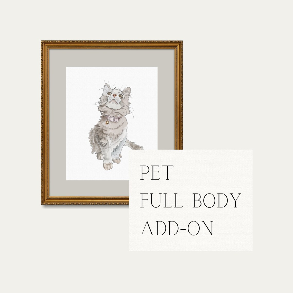 Pet Full Body Add-On - Personalized Art Print