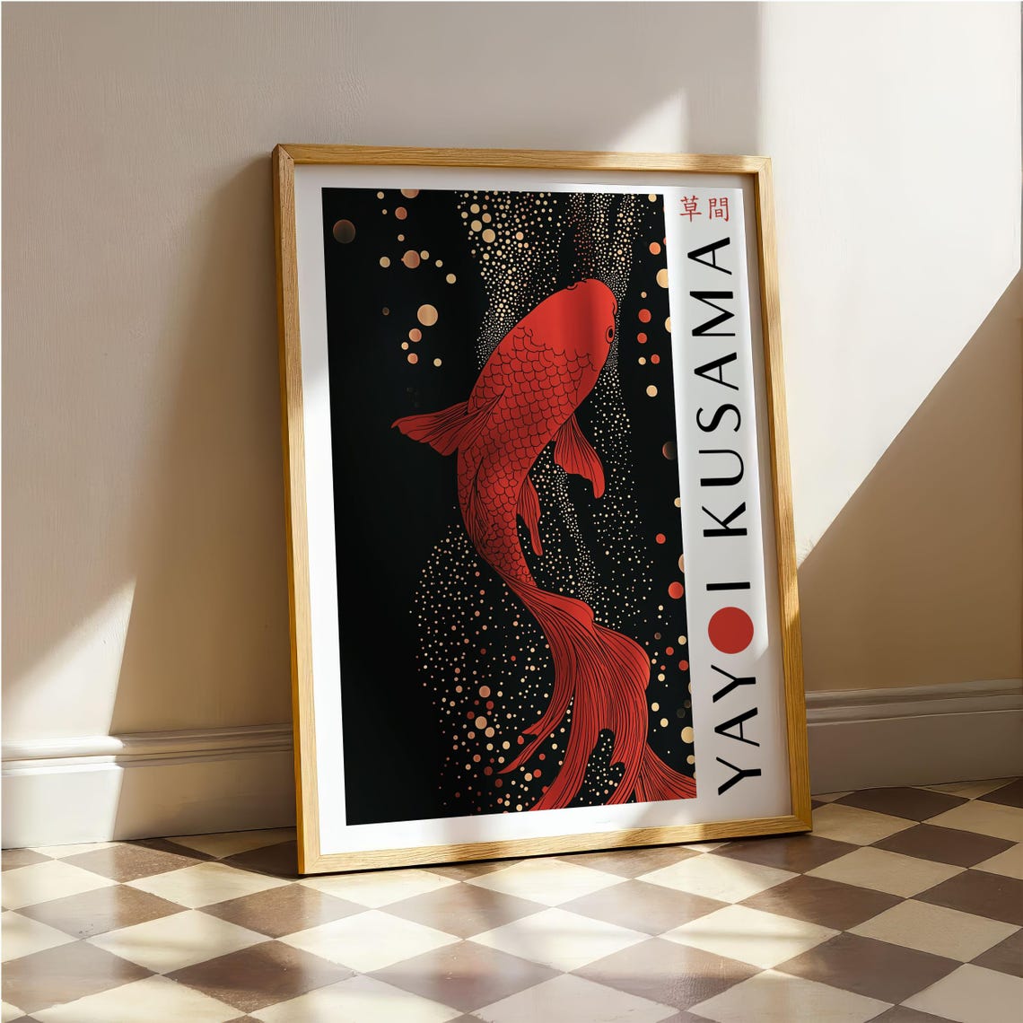 Yayoi Kusama Koi Fish Wall Art Bedroom Koi Fish Poster Koi Fish Poster Koi Fish Print Kusama Inspired Print Japanese Art Print