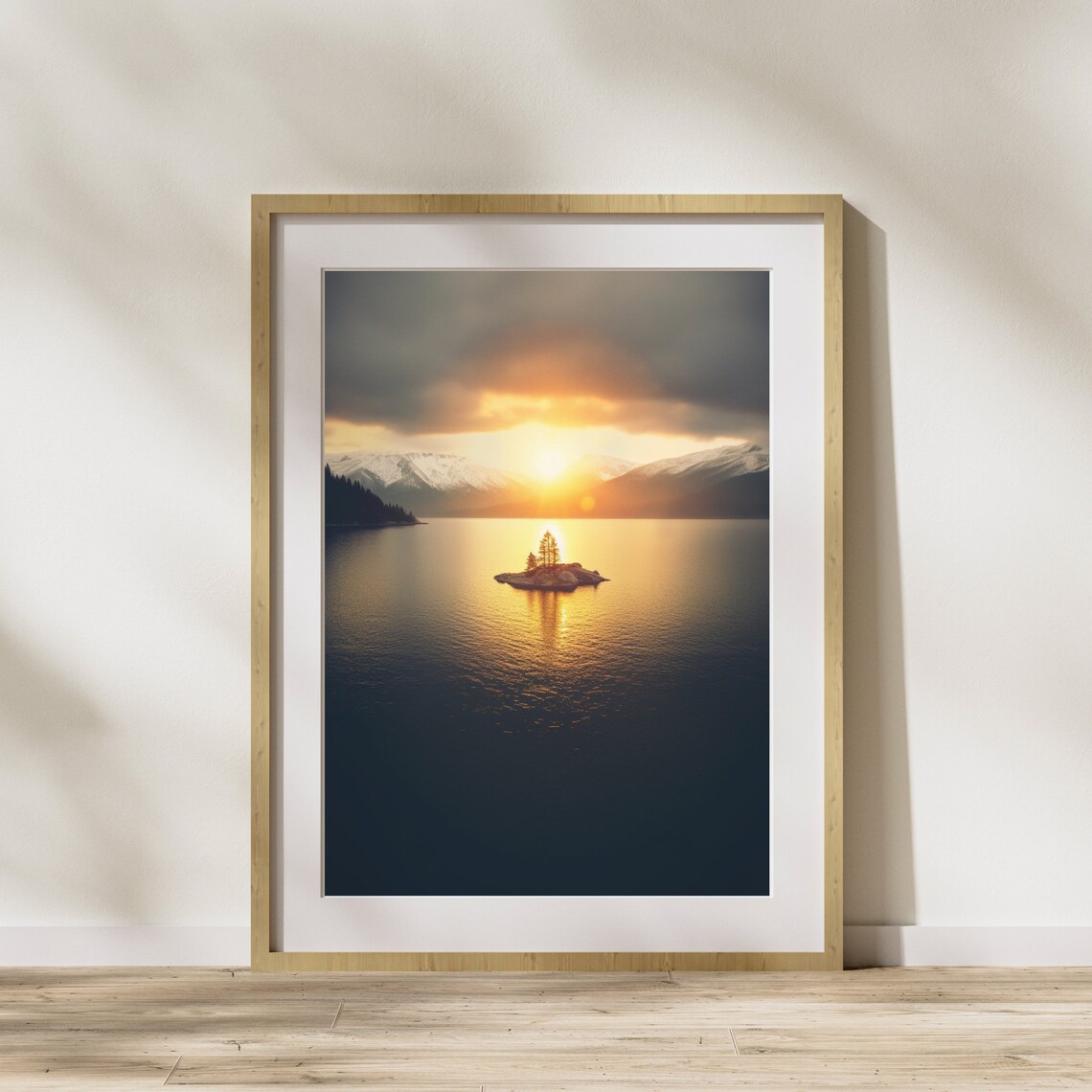 Nature Picture Island Sunset Poster On Matte Premium Paper Decoration Wall Decoration