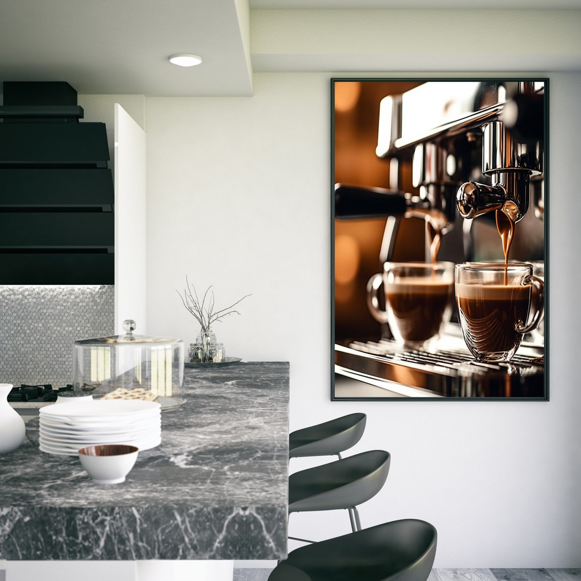Kitchen Picture Coffee Machine Poster On Matte Premium Paper Decoration Wall Decoration - Image 3