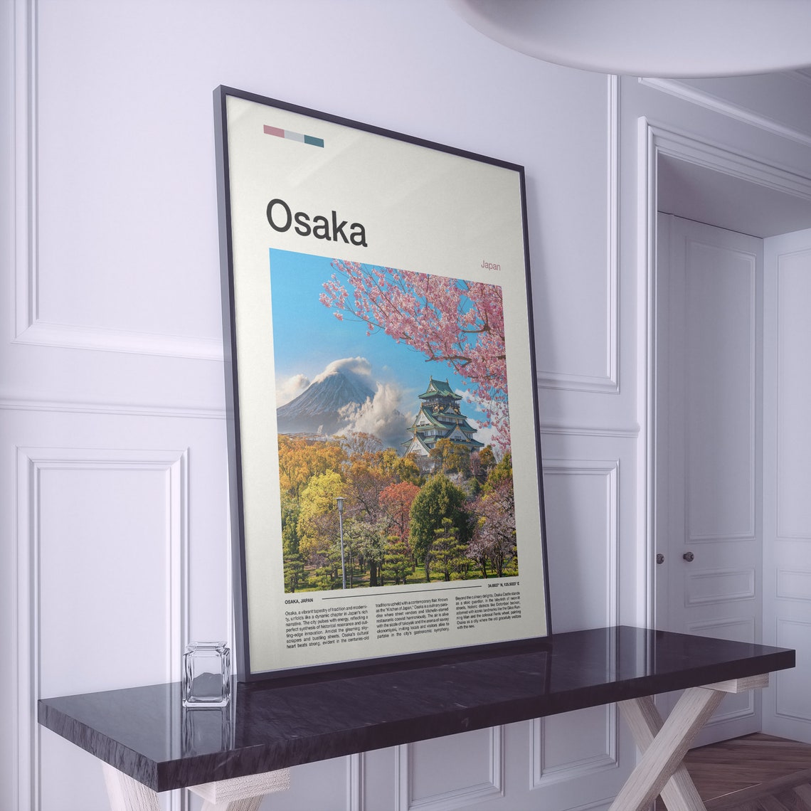 Osaka Japan Castle Cherry Blossoms With Mount Fuji View Poster - Image 2