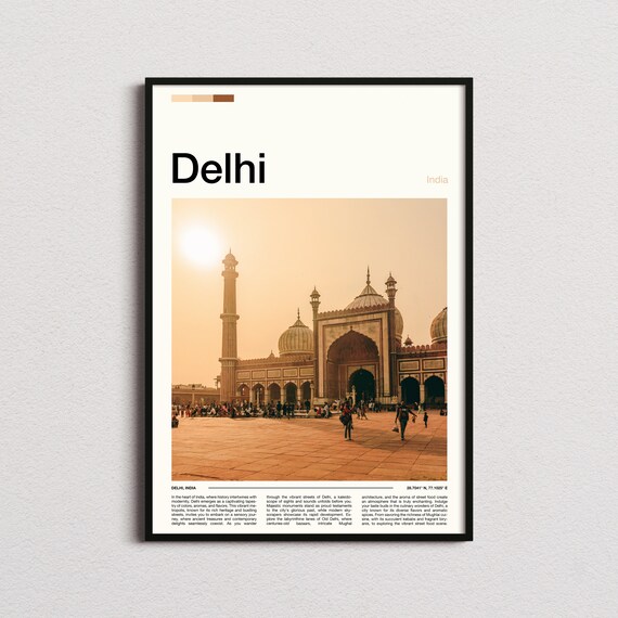 Delhi Print Delhi Poster Delhi Wall Art India Art Print Delhi Photo
