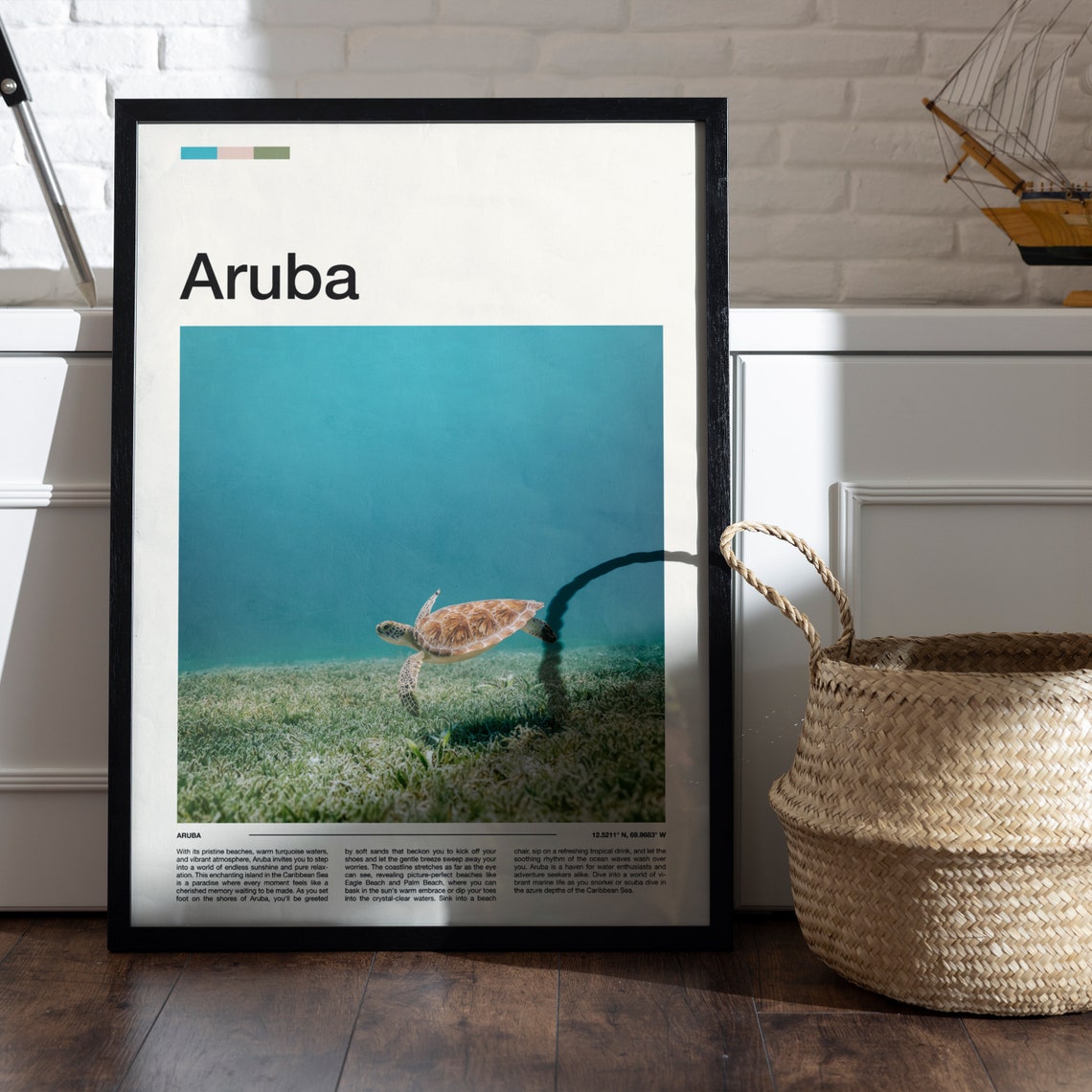 Aruba Print Aruba Poster Aruba Wall Art Caribbean Art Print Aruba Photo - Image 5