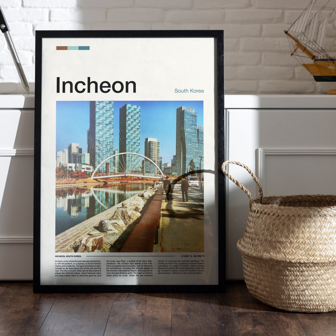 Incheon Print Incheon Poster Incheon Wall Art South Korea Art Print Incheon Photo Travel Poster Traveler Gifts - Image 5