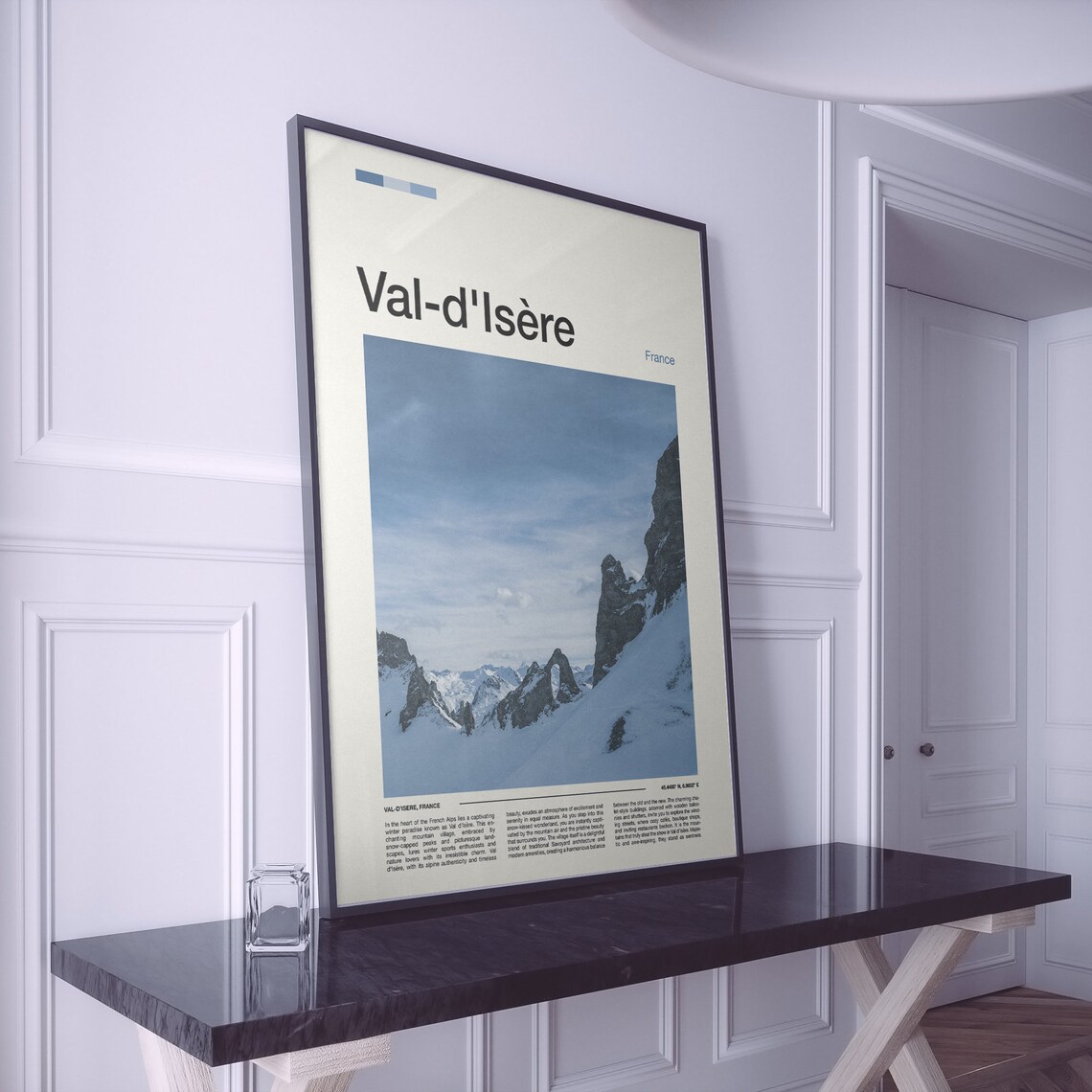 Val-dIsere French Alps Ski Resort Winter Snowy Peaks Travel Poster - Image 2