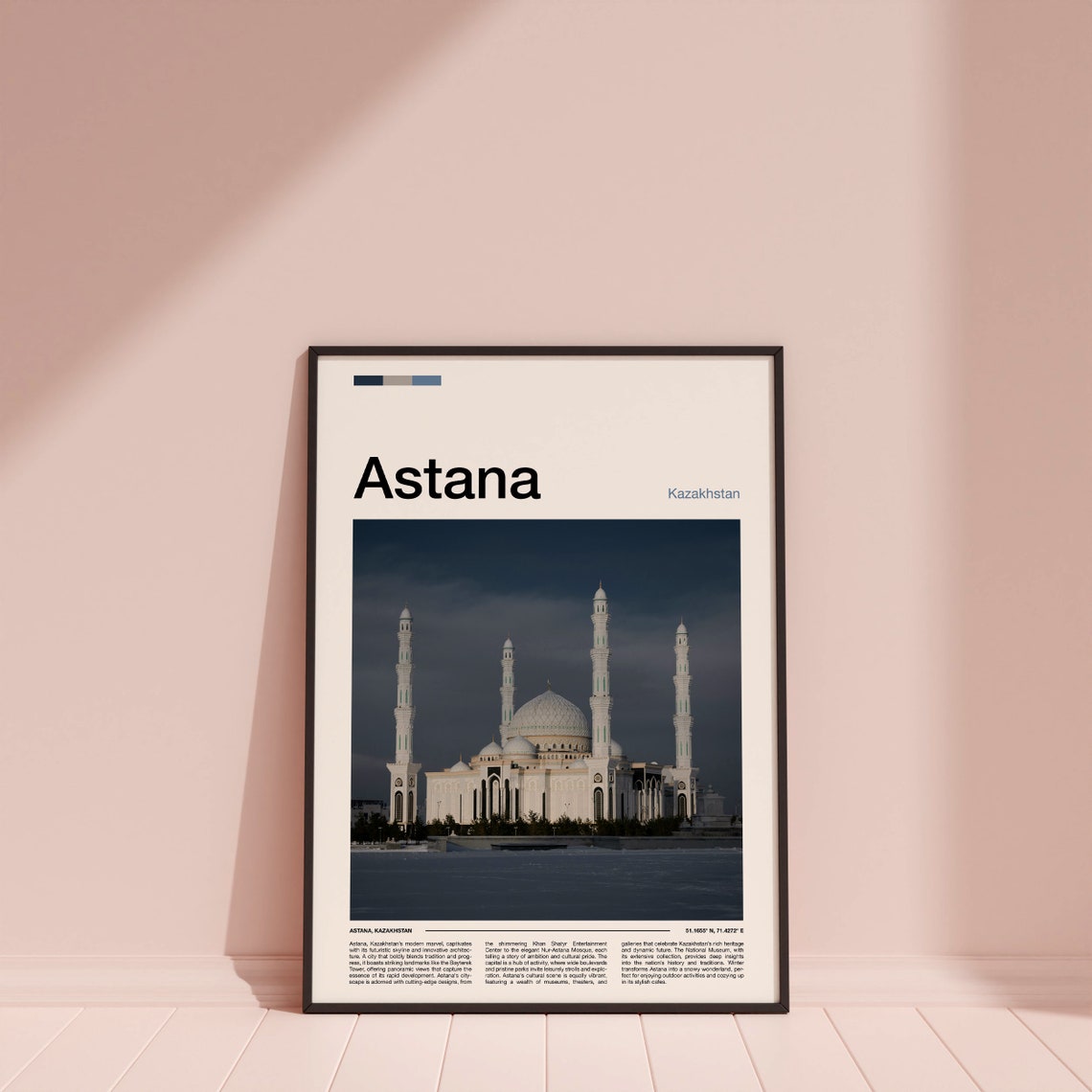Astana Kazakhstan Grand Mosque Architecture Skyline Photo Poster - Image 4