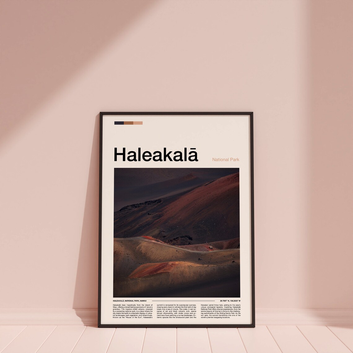 Haleakala Hawaii Red Volcanic Hills Desert Landscape Photo Poster - Image 4