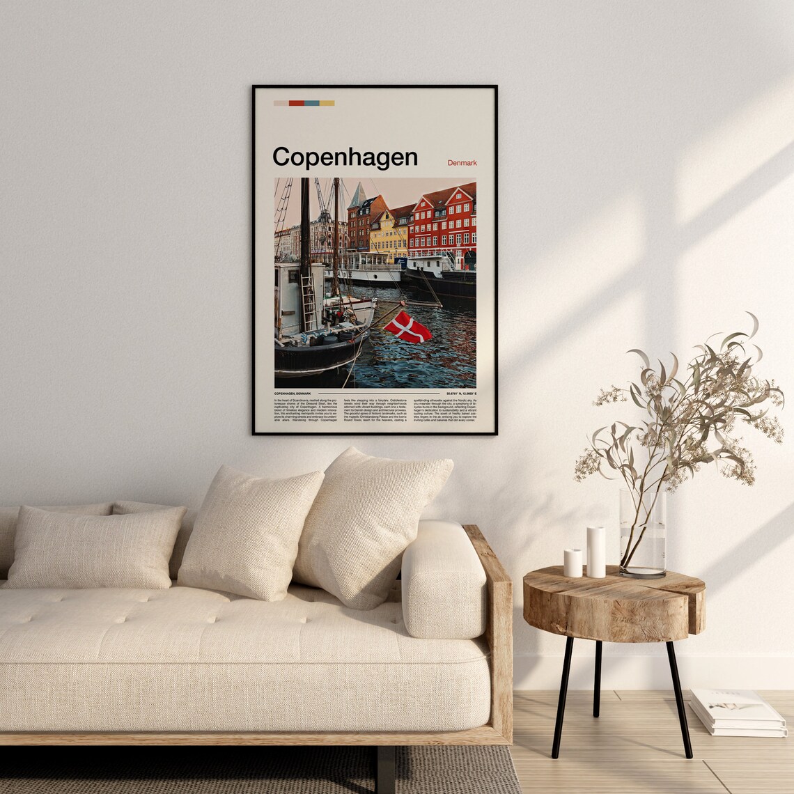 Copenhagen Denmark Nyhavn Harbor Colorful Waterfront Boats Poster - Image 3