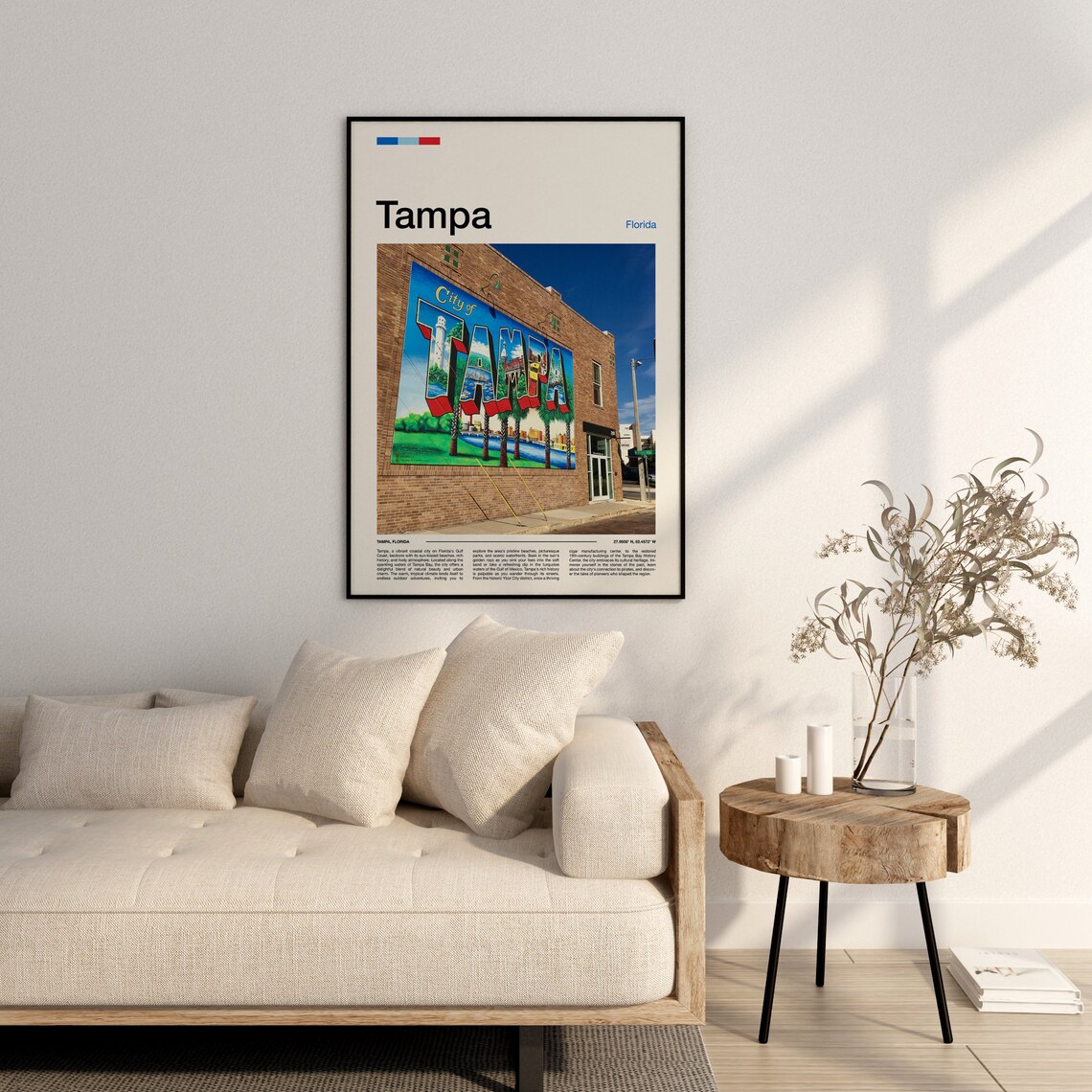 Tampa Florida City of Tampa Mural Brick Wall Street Art Photo Poster - Image 3