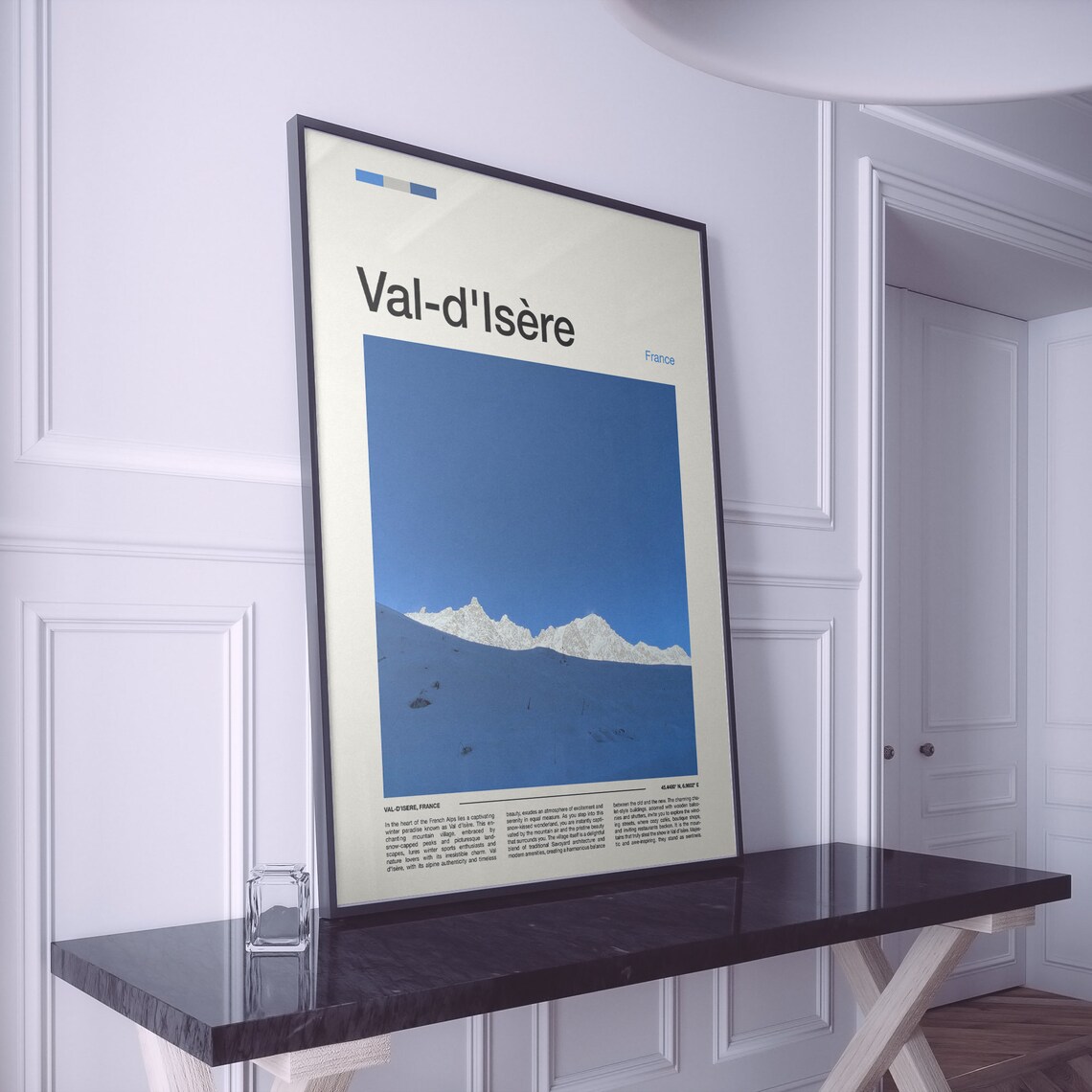 Val d'Isère France Pristine Snowy Ridge Deep Blue Alpine Sky Poster - Image 2