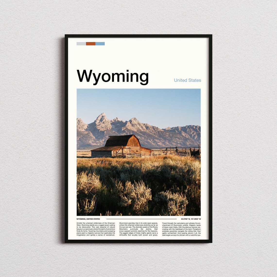 Wyoming Grand Teton Barn Rustic Ranch American West Views Poster