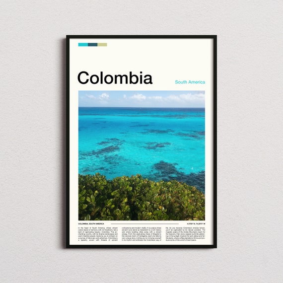 Colombia Print Colombia Poster Colombia Wall Art Colombia Art Print Colombia Photo