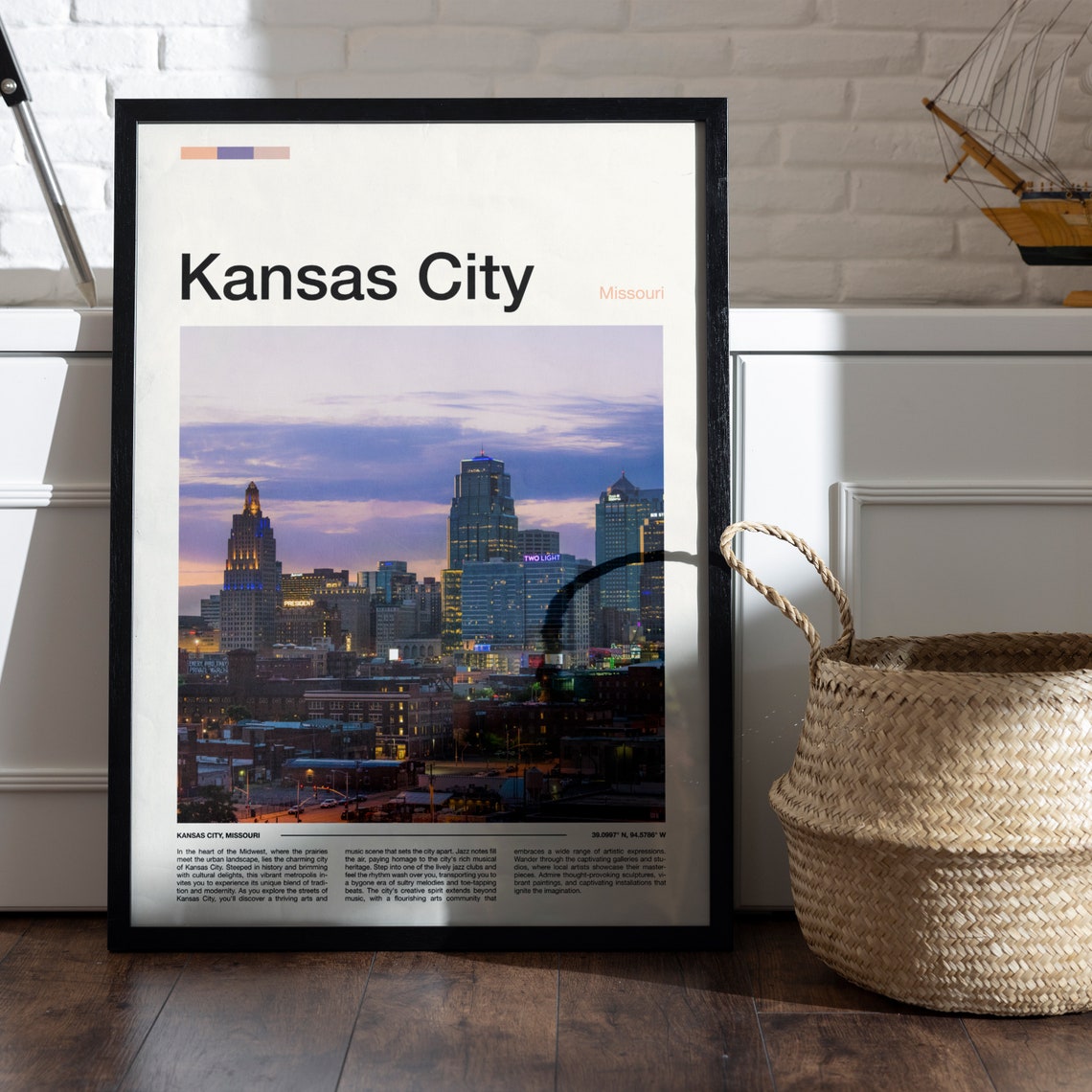 Kansas City Print Kansas City Poster Kansas City Wall Art Missouri Art Print Kansas City Photo - Image 5