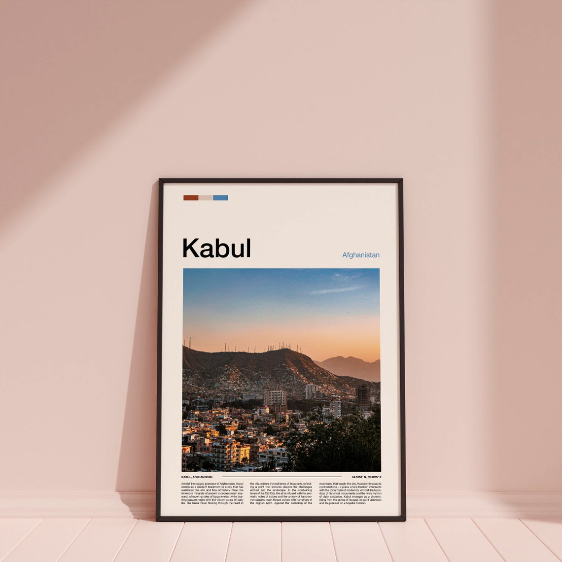 Kabul Print Kabul Poster Kabul Wall Art Afghanistan Art Print Kabul Photo Traveler Gifts Travel Poster - Image 3