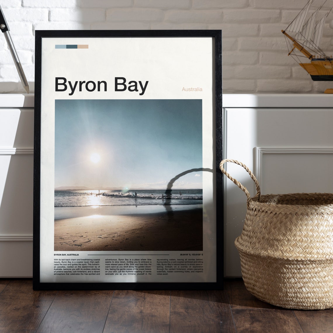 Byron Bay Australia Sunset Surf Beach Coastal Paradise Poster - Image 5