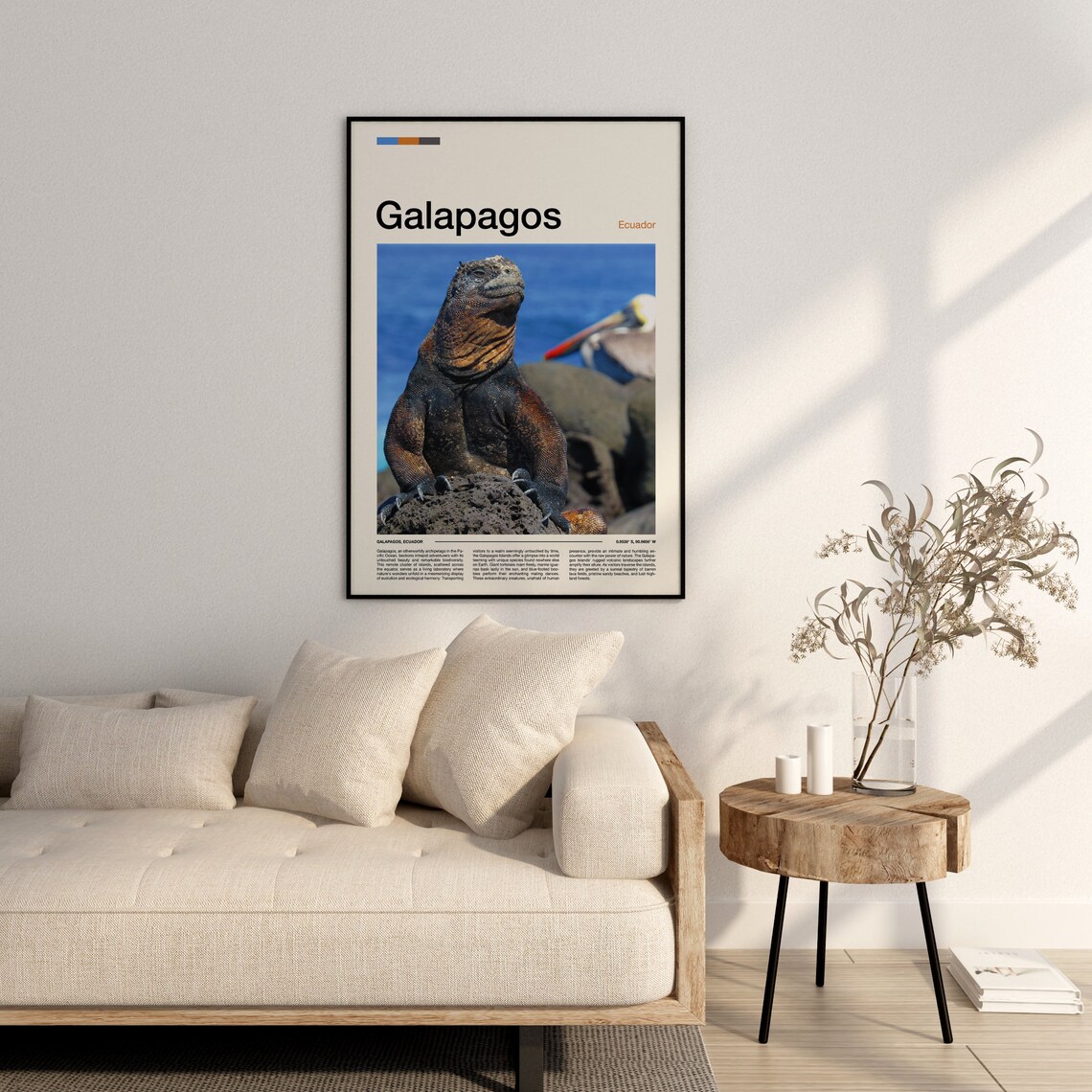 Galapagos Ecuador Marine Iguana Wildlife Nature Photography Poster - Image 2