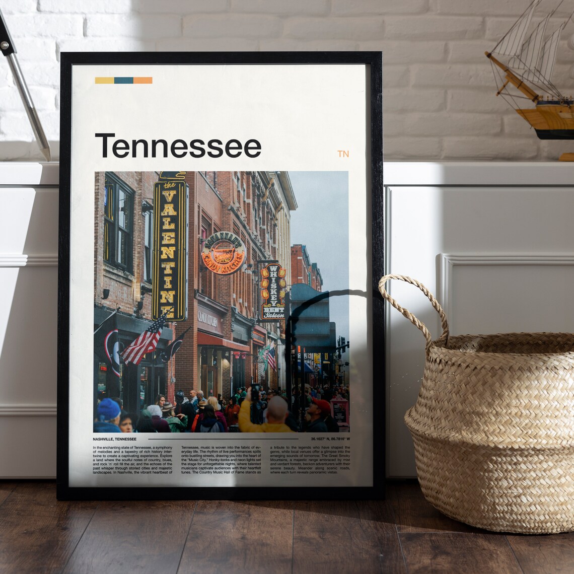 Tennessee Nashville Broadway Neon Signs Honky Tonk Street Poster - Image 5