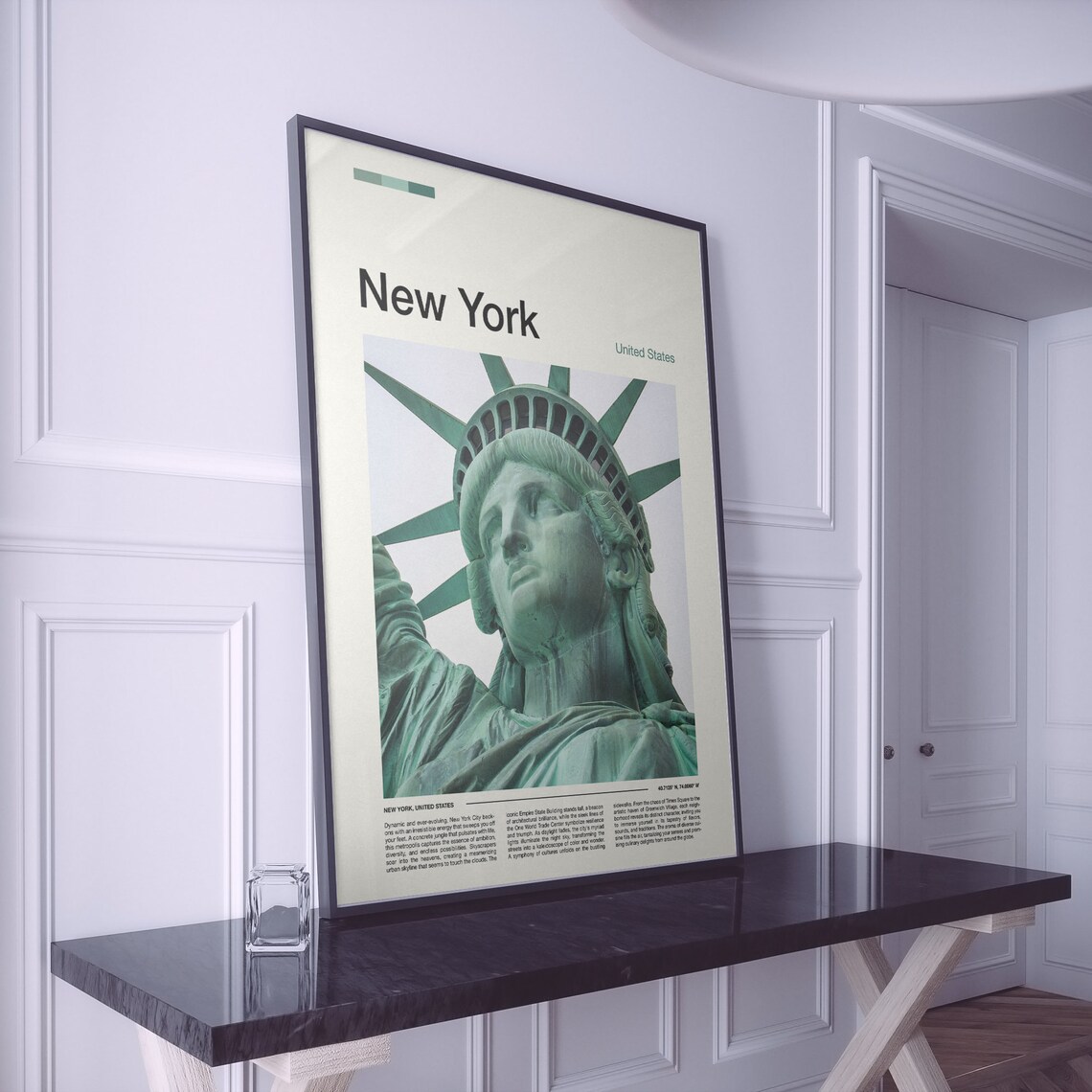 New York Statue of Liberty Close Up Portrait Travel Photo Poster - Image 2