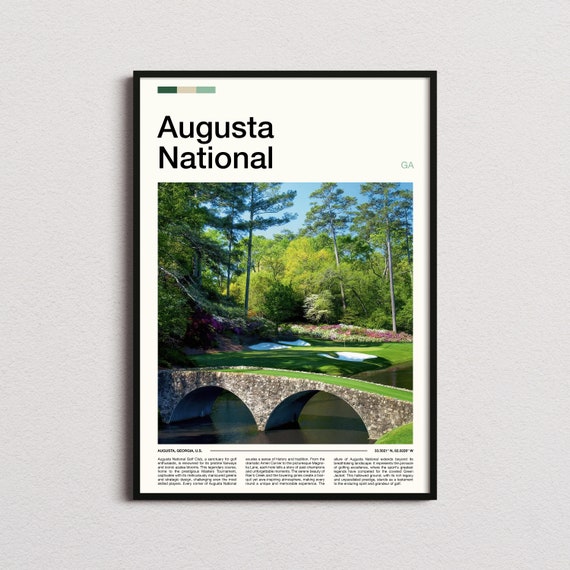 Augusta National Golf Course Print Augusta National Poster Augusta National Wall Art Golf Prints Golf Gifts