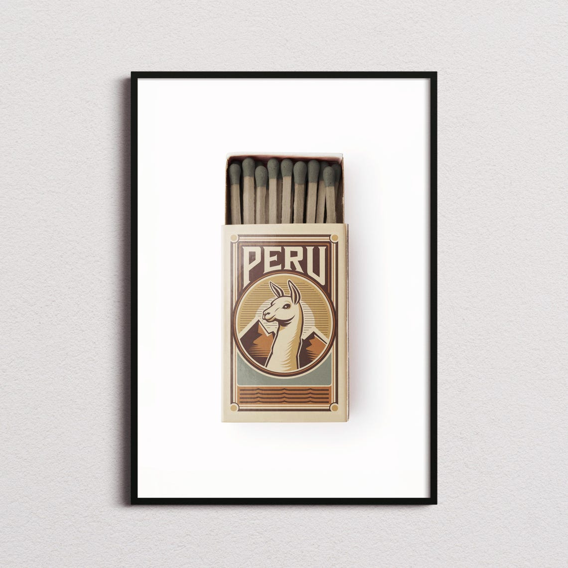 Peru Matchbox Print Peru Print Peru Poster Peru Wall Art Peru Art Print Peru Gifts