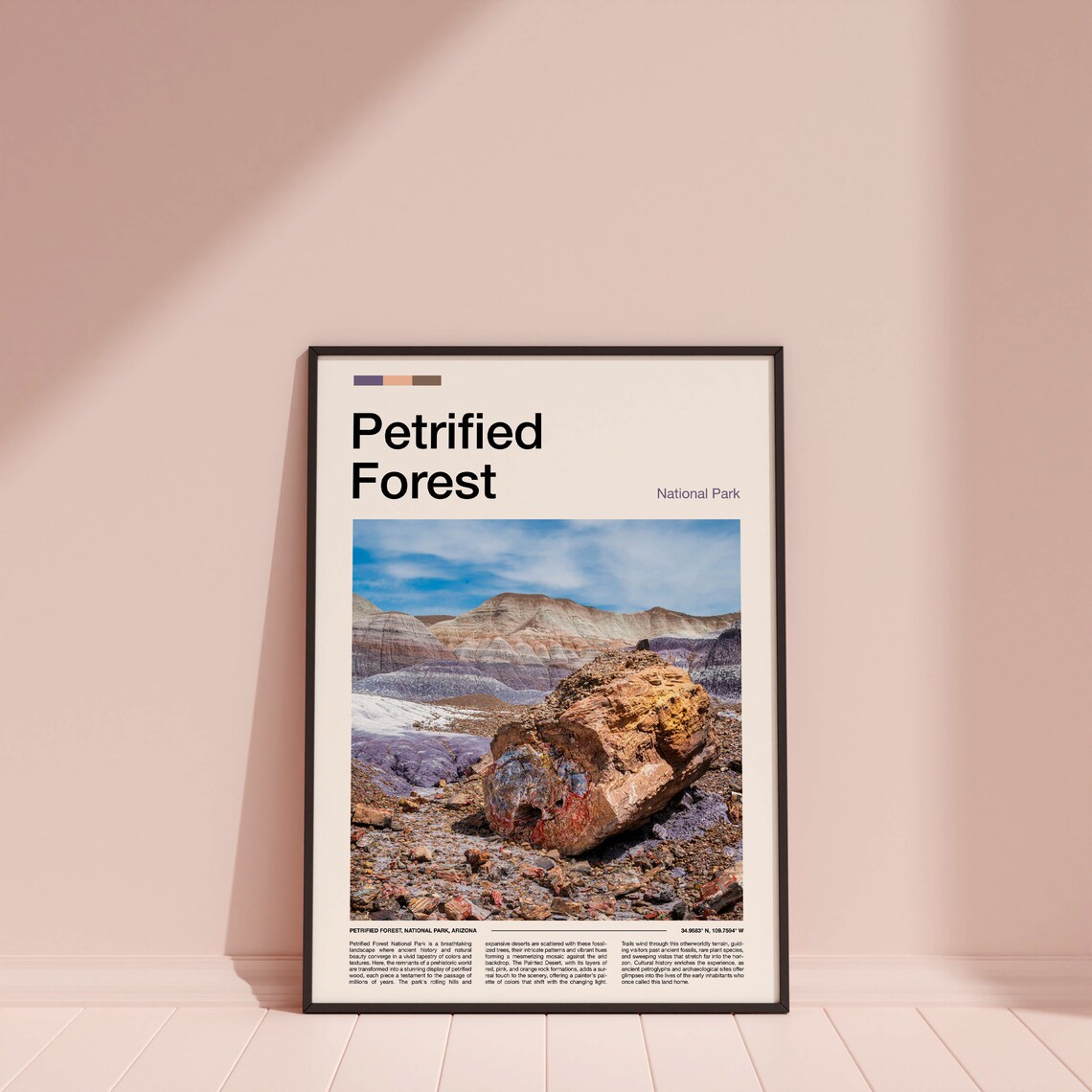 Petrified Forest Arizona Painted Desert Wood Log Photo Poster - Image 4