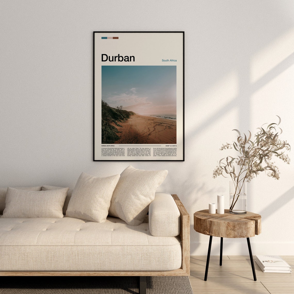 Durban South Africa Beach Sunrise Indian Ocean Sand Dunes Poster - Image 3