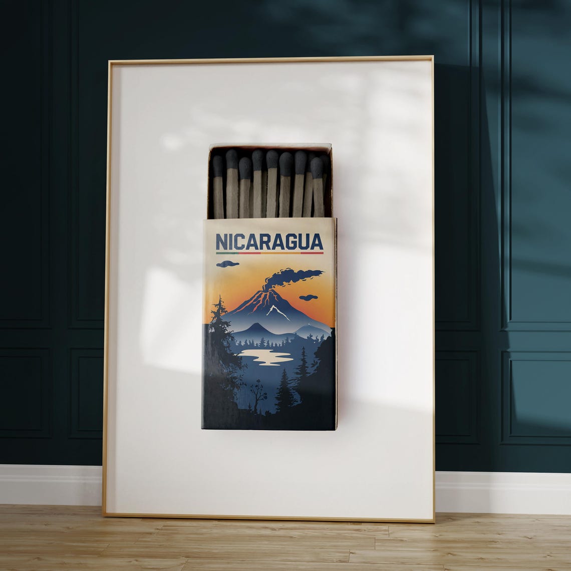 Nicaragua Matchbox Print Nicaragua Print Nicaragua Poster Nicaragua Wall Art Nicaragua Art Print Nicaragua Gifts - Image 5