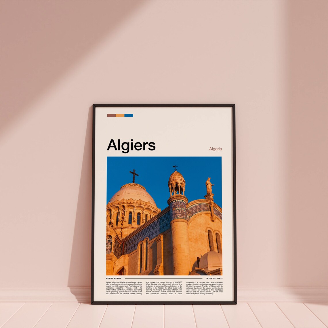 Algiers Basilica of Our Lady of Africa Golden Dome Photography Poster - Image 4