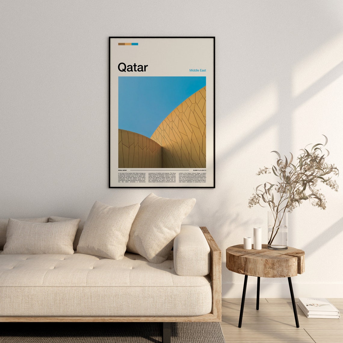 Qatar Print Qatar Poster Qatar Wall Art Qatar Art Print Qatar Photo Traveler Gifts Travel Poster - Image 3