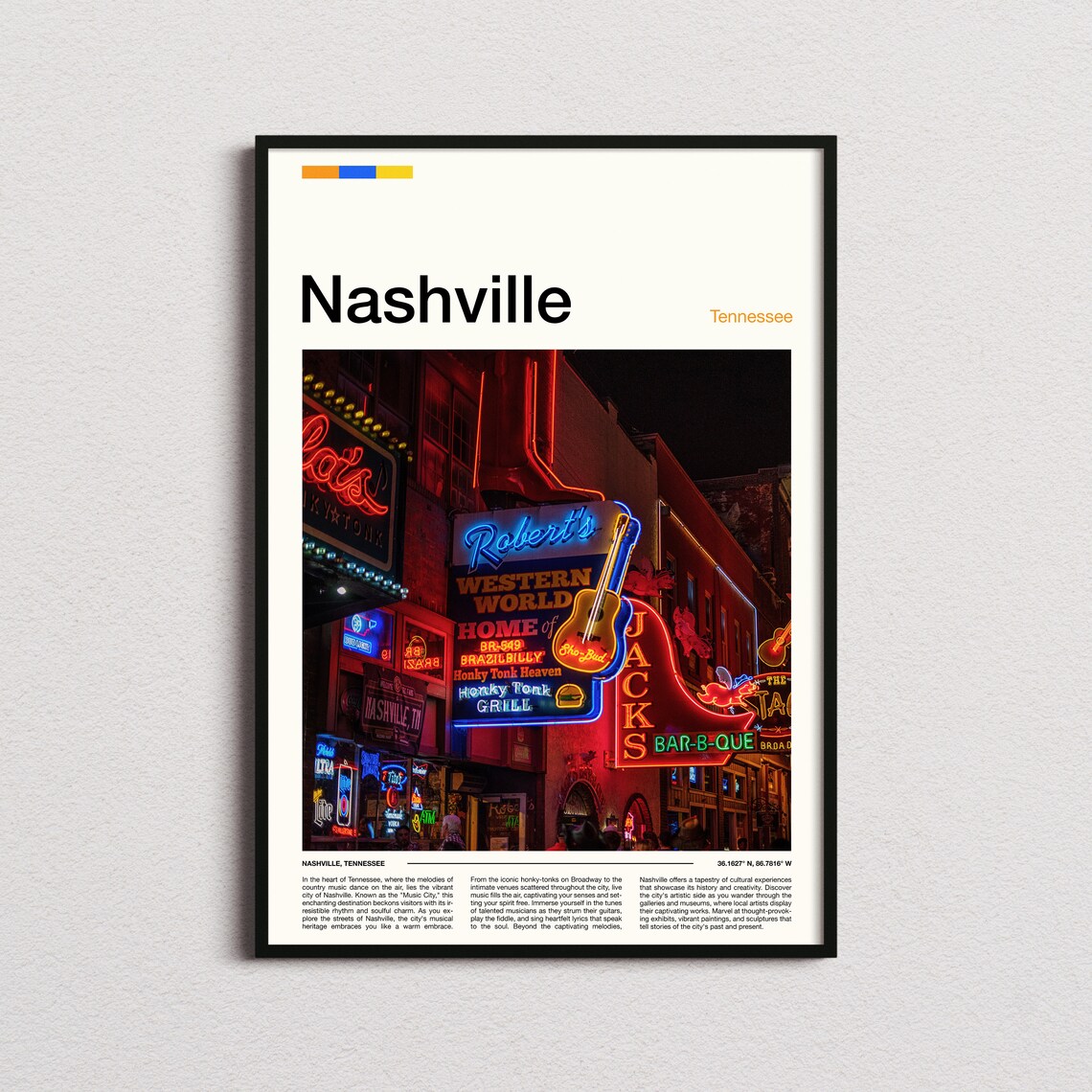 Nashville Print Nashville Poster Nashville Wall Art Tennessee Art Print Nashville Photo