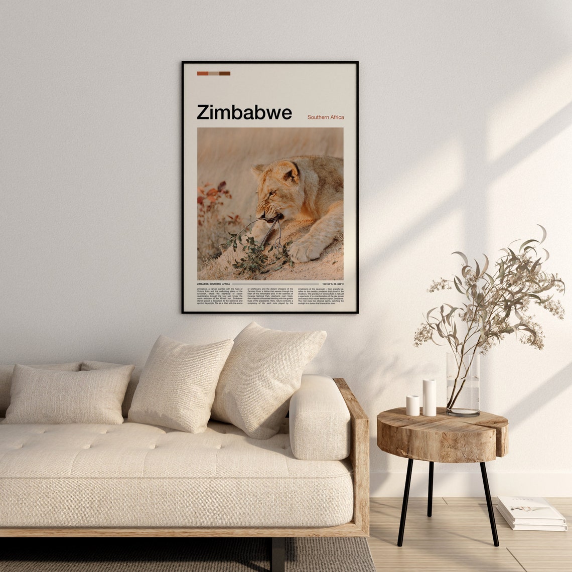 Zimbabwe Print Zimbabwe Poster Zimbabwe Wall Art Zimbabwe Art Print Zimbabwe Photo Travel Poster Traveler Christmas Gift - Image 3