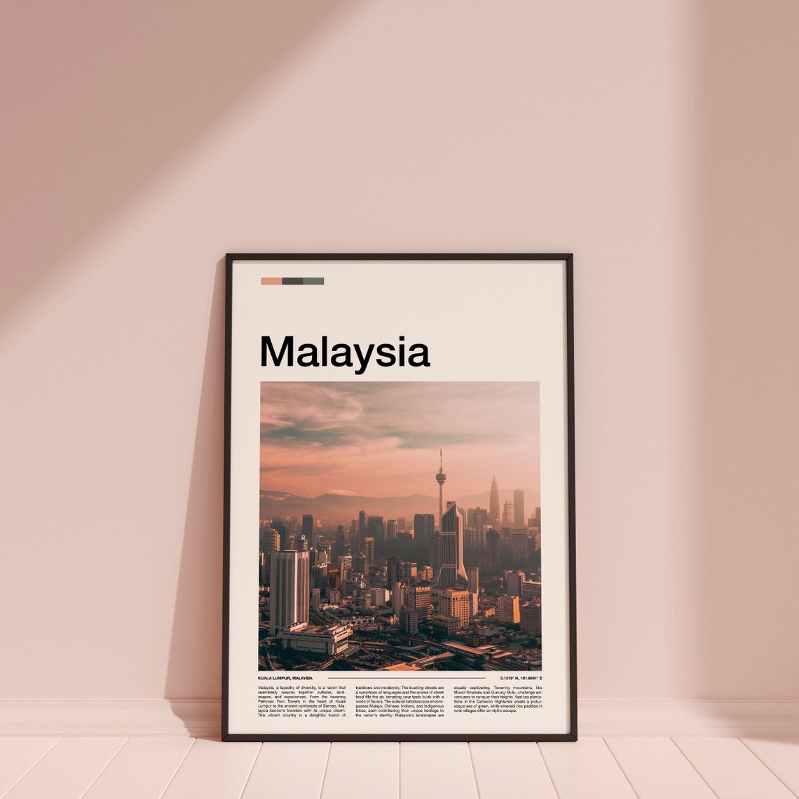 Malaysia Kuala Lumpur Skyline KL Tower Urban Cityscape Poster - Image 4