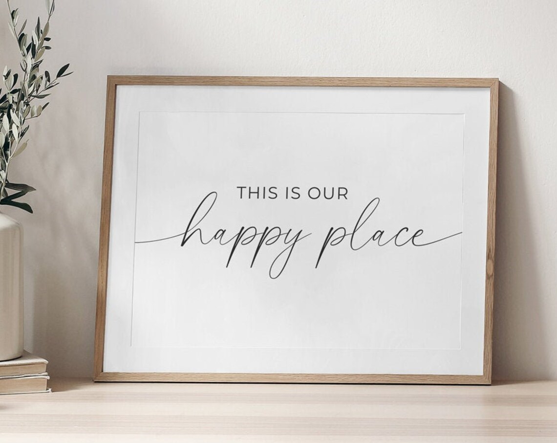 This Is Our Happy Place Quote Art Print, Farmhouse Decor - Image 2