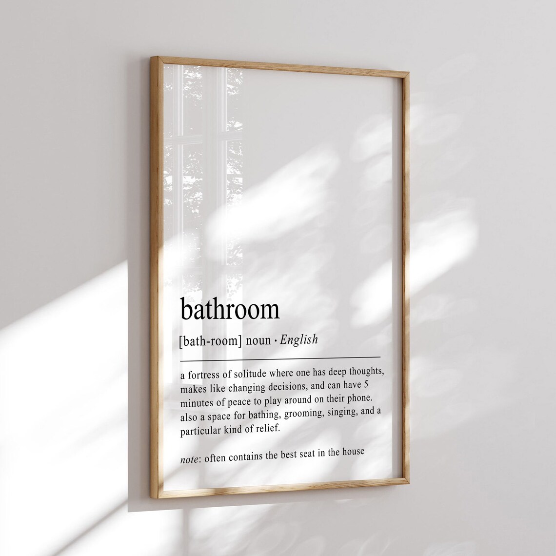 Bathroom Definition Print Funny Bathroom Decor Bathroom Wall Art Wall Art Instant Poster - Image 3