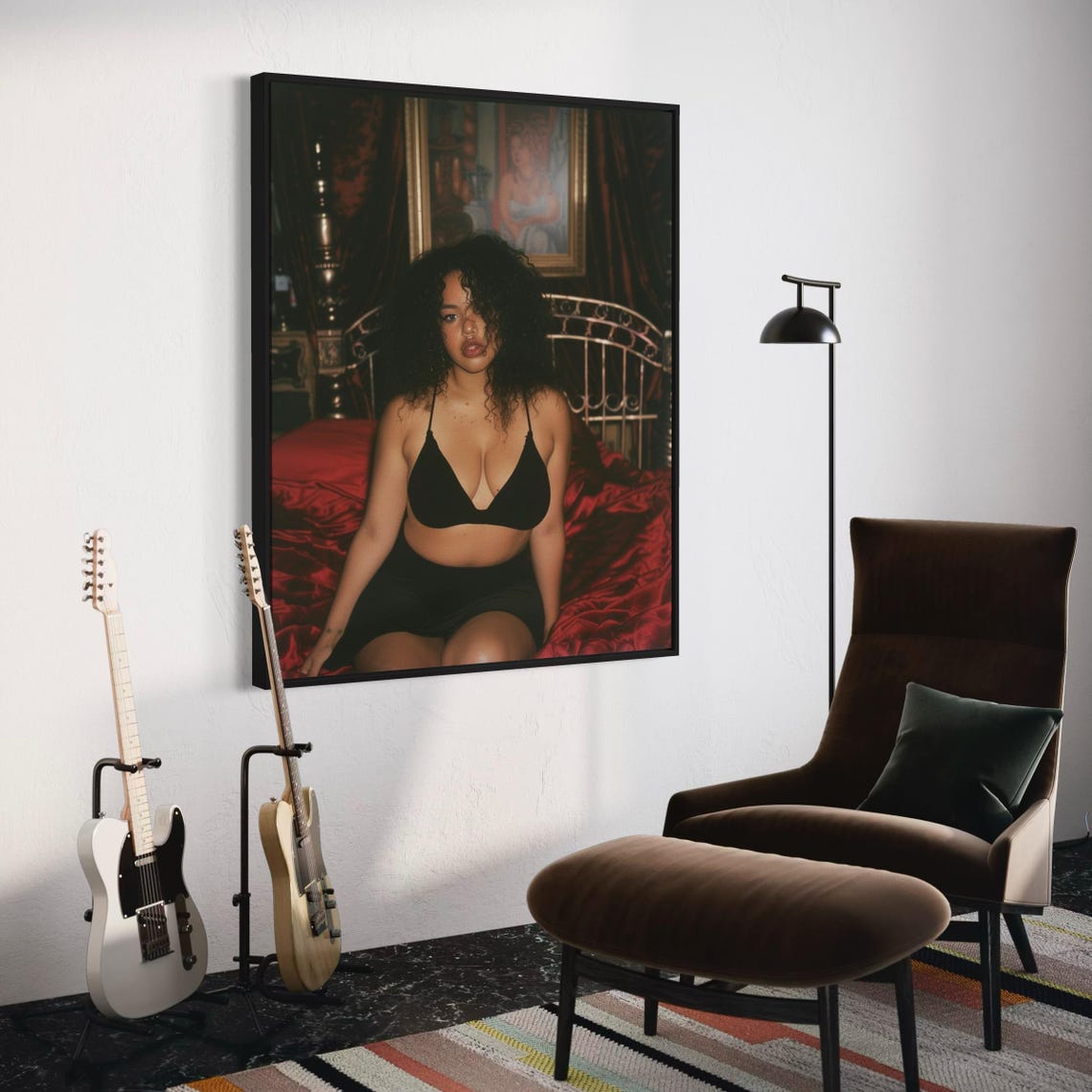 Boudoir Art Print Black Woman Portrait Sensual Bedroom Wall Art Feminine Intimate Photography Curvy Woman Art - Image 6