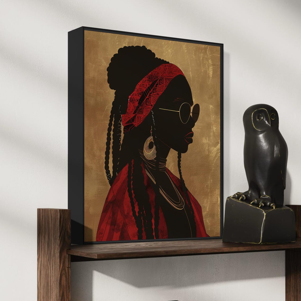 Black Woman Art Print Black Girl Wall Art Black Woman Wall Art Locs Hair Art Afrocentric Black Art For Home Decor - Image 3