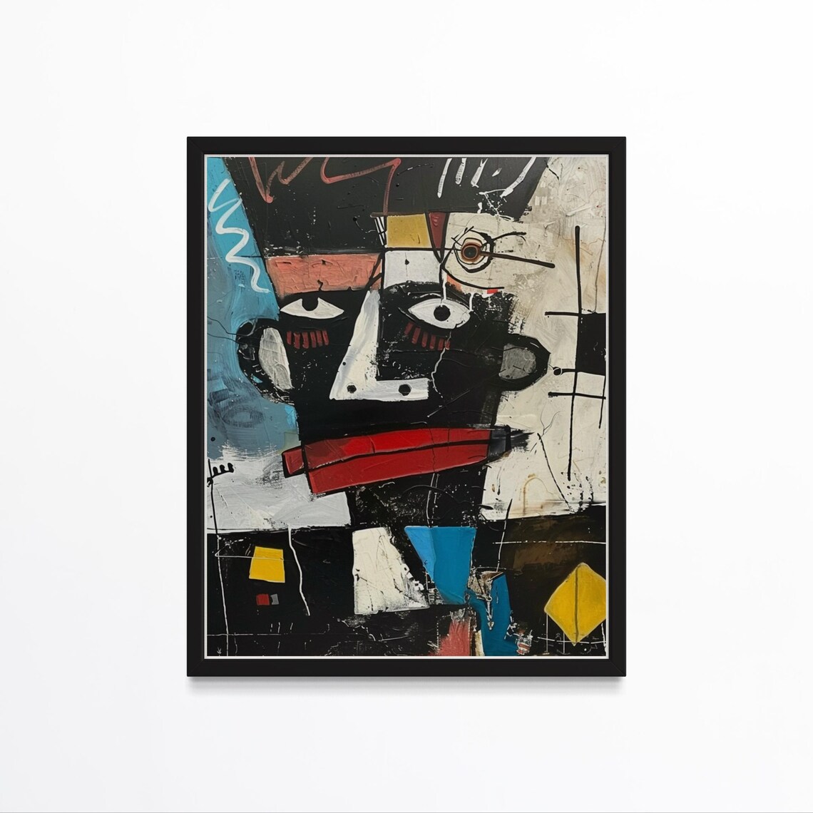 Modern Black Man Art Print, Abstract Figure Art
